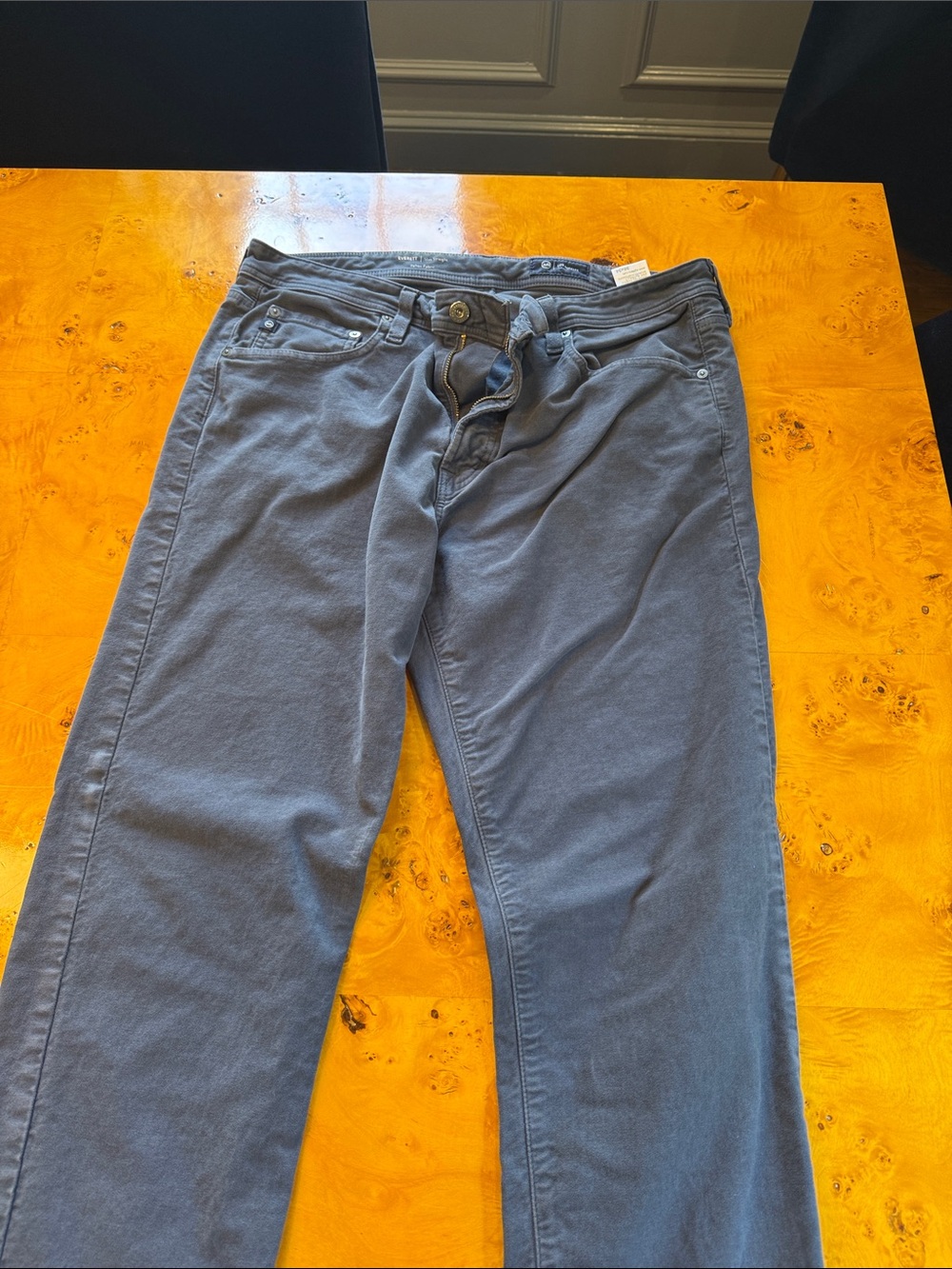 AG Adriano Goldschmied Straight Leg Jeans in Slate Blue